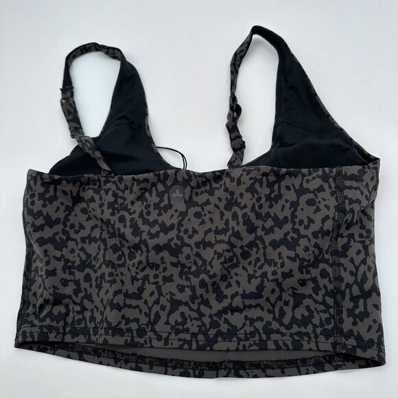 prAna Women's Chakara™ V-Neck Support Crop Tank Top, Size Small, Dark‎ Iron Wild - Picture 5 of 12